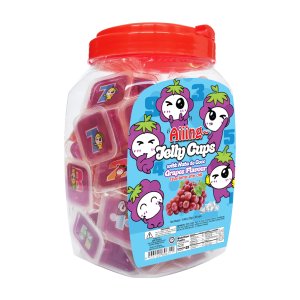 Aiiing Jelly - Mini Coconut Jelly Cup (with Nata de Coco) - Grape